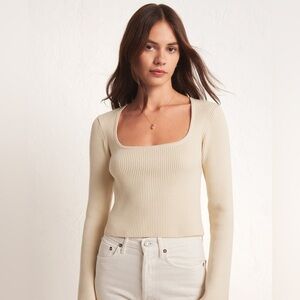 NWT Z Supply Ines Top Oat Milk Size XL